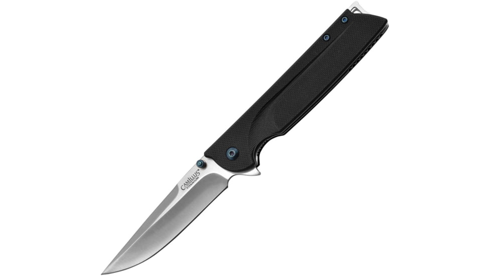 Camillus Knives Keto Linerlock Folding Knife, 3.5 titanium coated 420 stainless blade, Black G10 handle, 19392