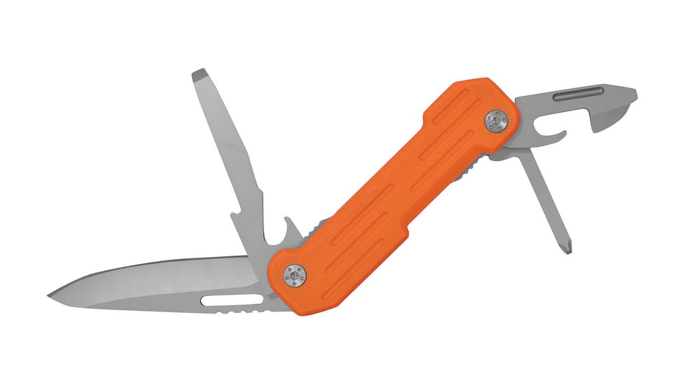Camillus Knives Pocket Block Multi Tool Orange, 2.5 titanium bonded 420 stainless blade, Orange G10 handle, 19652