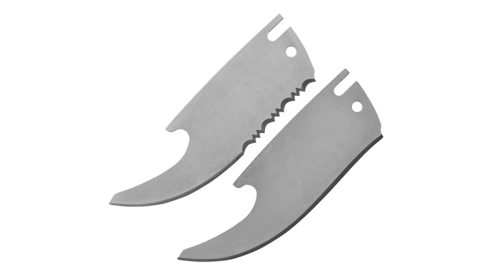 Camillus Knives TigerSharp Linerlock Folding Knife, 3in Satin SS Drop Point, Black Frn Handle, Brown Rubber Handle Insert, One Standard Edge And One Serrated Replaceable Blade, Black, 19131