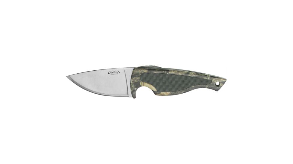 Camillus Knives TigerSharp Titanium Skinner 3in. Blade Knife, Camo, Sheath Included 196197