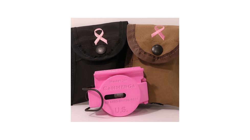 Cammenga 27 Lensatic Phosphorescent Compass, Pink Breast Cancer Awareness, 27PK
