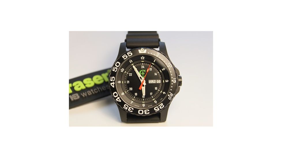 Cammenga Traser P6600 Tritium Military Watch w/Silicone Wrist Band,Black CAM6600 Silicone
