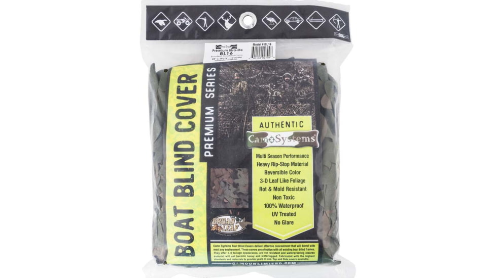 Camo Systems Broadleaf Ultra-Lite Boat Blind Cover, 5 X 19in, BL16