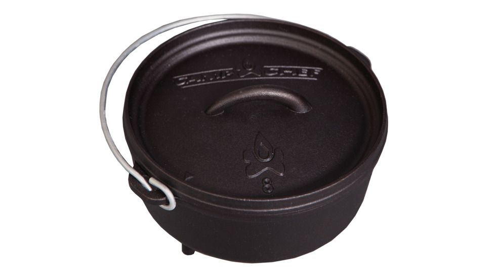 Camp Chef 8 In Cast Iron Classic Dutch Oven, Black SD08