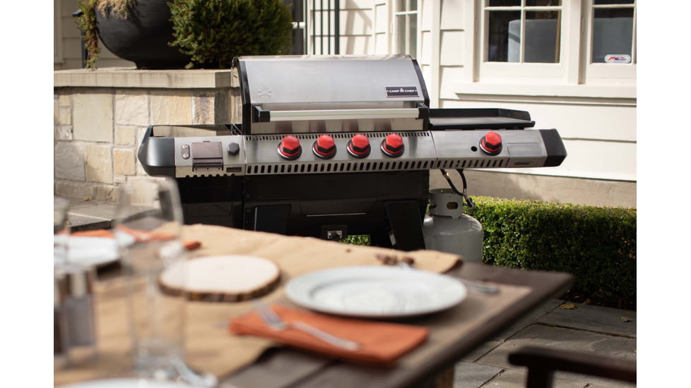 Camp Chef Apex Pellet Grill w/ Optional Gas Kit/Sidekick, Stainless Steel/ Black, 24in, PG24HGSK