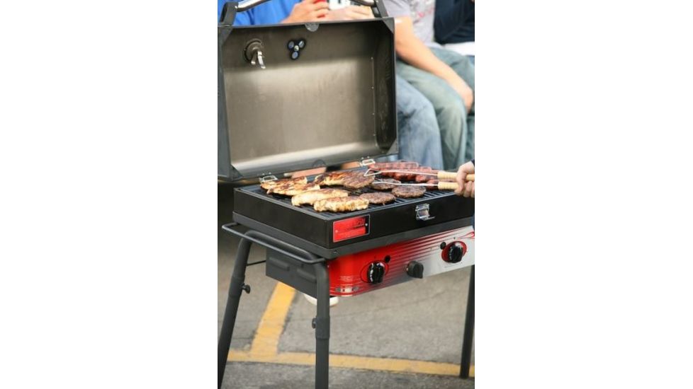 Camp Chef Big LP Gas Grill, 608Sq. inch. Cooking Area, 3 Burner, Red SPG90BCC