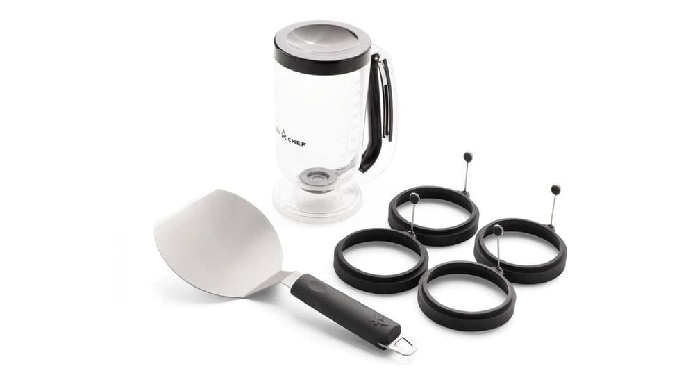 Camp Chef Breakfast Kit, 6 Pc Griddle Accessory, Stainless Steel, BFSET6