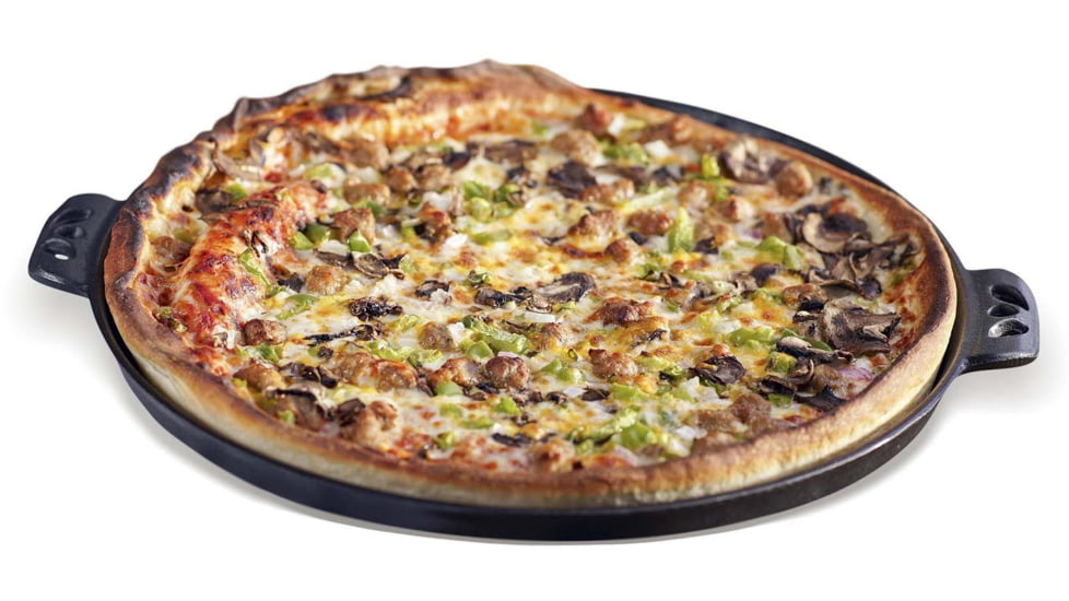 Camp Chef Cast Iron Pizza Pan, 14in Diameter, Black, CIPZ14