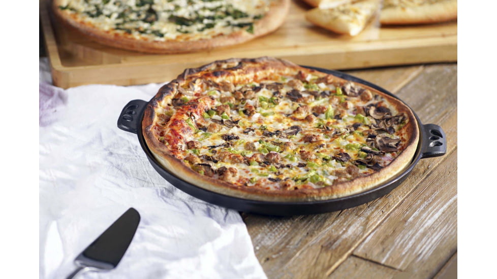 Camp Chef Cast Iron Pizza Pan, 14in Diameter, Black, CIPZ14