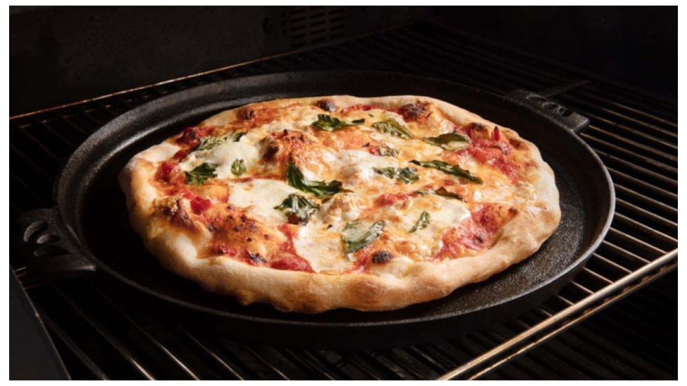 Camp Chef 14in True Seasoned Cast Iron Pizza Pan, Black, CIPZ14