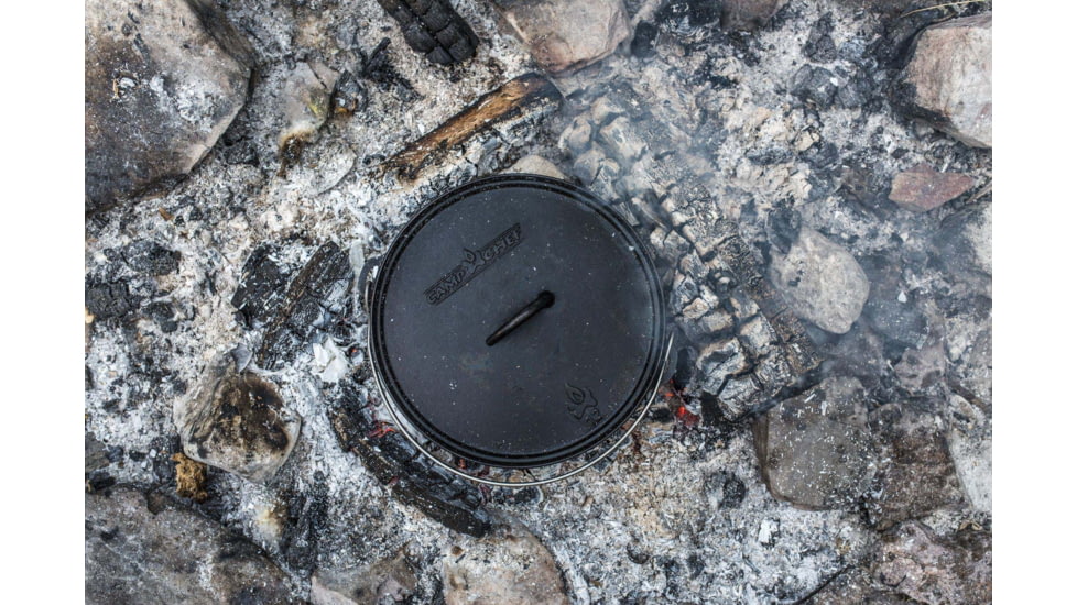 Camp Chef Classic 12in Cast Iron Dutch Oven, Dutch Oven 6quart, 12in Diameter, Black, SDO12