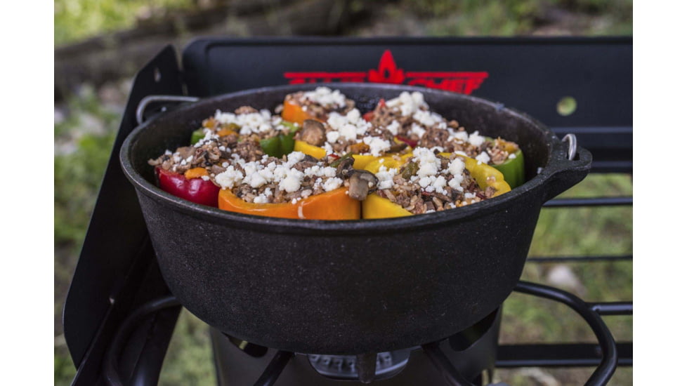 Camp Chef Classic 12in Cast Iron Dutch Oven, Dutch Oven 6quart, 12in Diameter, Black, SDO12