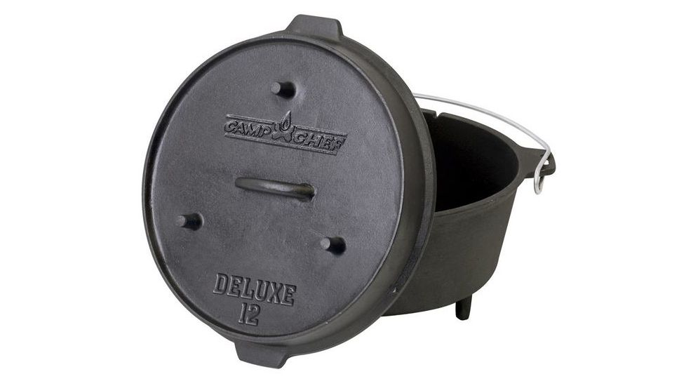 Camp Chef Deluxe Seasoned Cast Iron Dutch Oven, 9.33quart Dutch Oven DO12CC