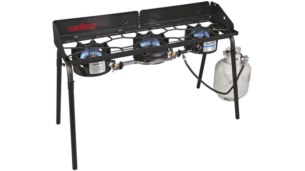 Camp Chef Explorer 3X Three-Burner Stove, Black, EX90LW