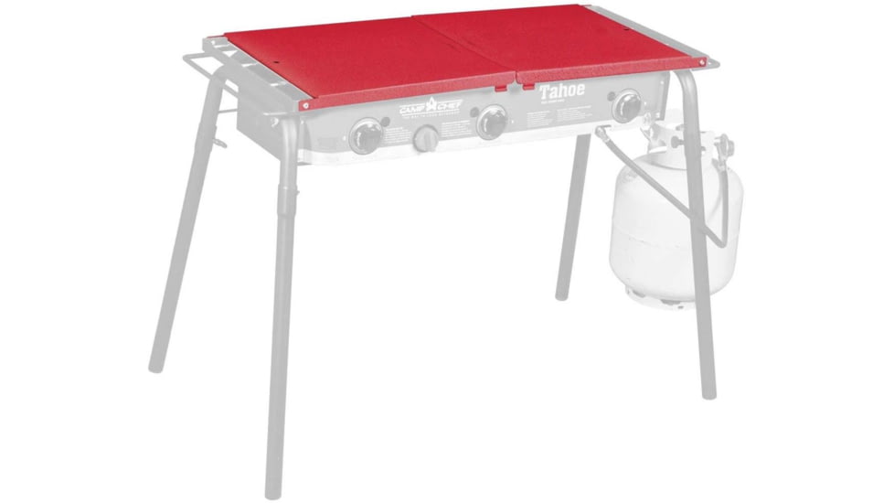 Camp Chef Folding Side Shelves 2-Pack, Fits Most 16in Stoves, Red, LS90P