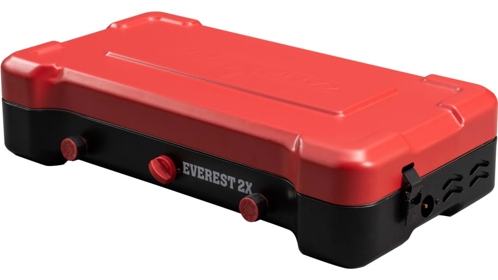 Camp Chef Mountain Series Everest 2X High Output Two-Burner Cooking System, Black/Red, MSHPX