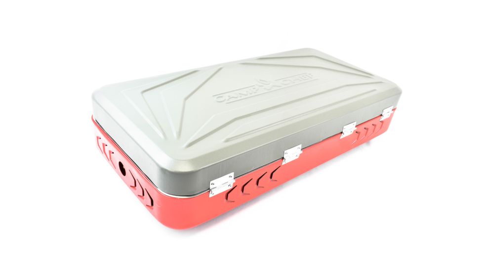 Camp Chef Mountain Series Rainer 2 Burner Stove/Griddle Combo, Red/Silver MS2GR