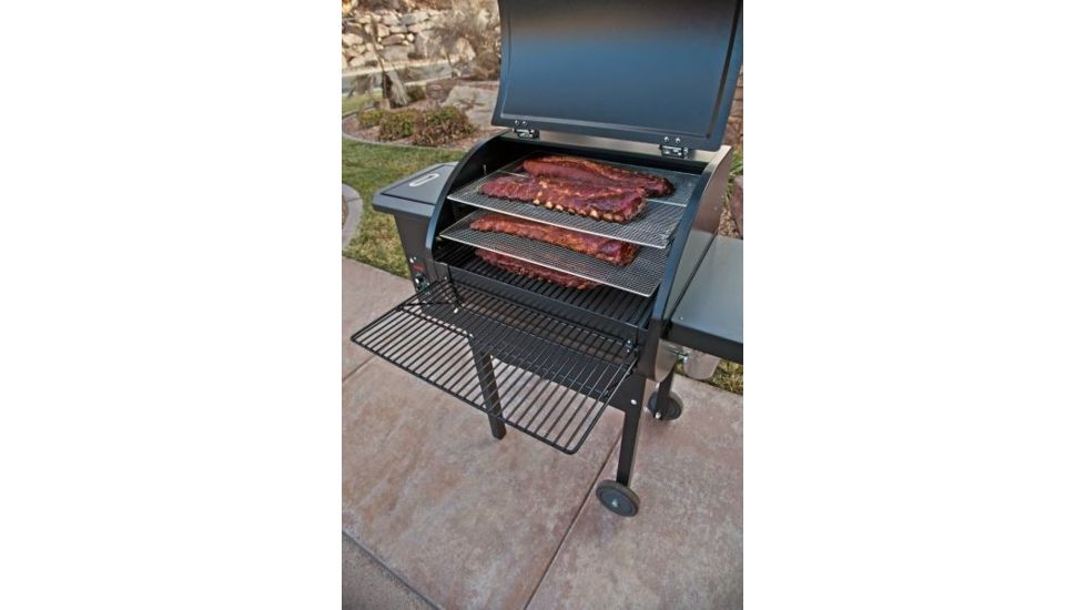 Camp Chef Pellet Grill &amp; Smoker Collapsible Front Shelf, 21.8 L x 11.2 W, Silver, PGSHELF