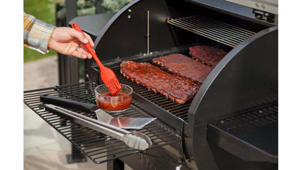 Camp Chef Pellet Grill &amp; Smoker Collapsible Front Shelf, 21.8 L x 11.2 W, Silver, PGSHELF