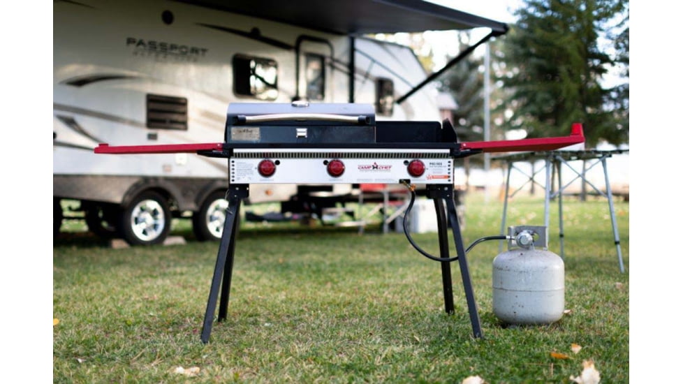 Camp Chef Pro 90X - 3 Burner Stove, Black and Red, PRO90X