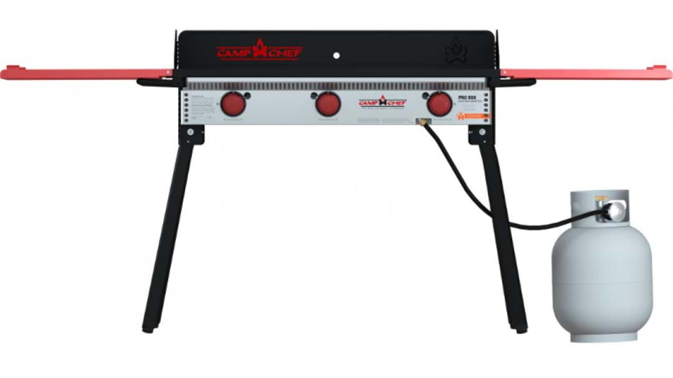 Camp Chef Pro 90X - 3 Burner Stove, Black and Red, PRO90X
