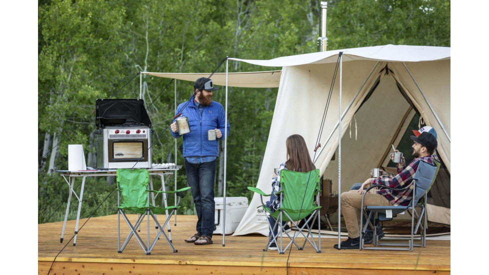 Camp Chef Professional Outdoor Oven, 2 x 9000 BTU/hr Range Burners, Stainless/Black, COVENT