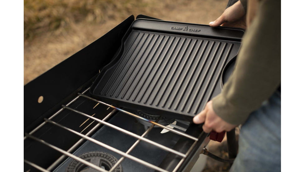 Camp Chef Reversible Pre-Seasoned Cast Iron, Black, CGG16B