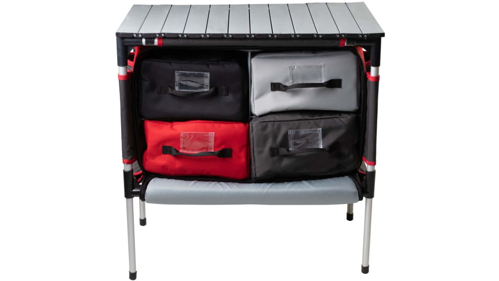 Camp Chef Mountain Series Sherpa Camp Table &amp; Organizer, Red, MSTAB