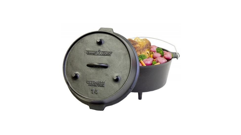 Camp Chef Ultimate Seasoned Cast Iron Dutch Oven, 9.5quart Dutch Oven UDO14CC
