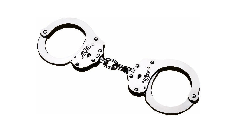 Campco UZI Handcuffs, Silver, Steel, UZI-HCEU-SC-NIJ