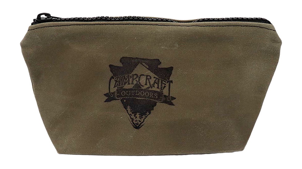Campcraft Outdoors Accessory Tote, 10.5in x 4.5in x 3in, Khaki, Waxed Cotton Canvas, 1B-CY44-JSJT