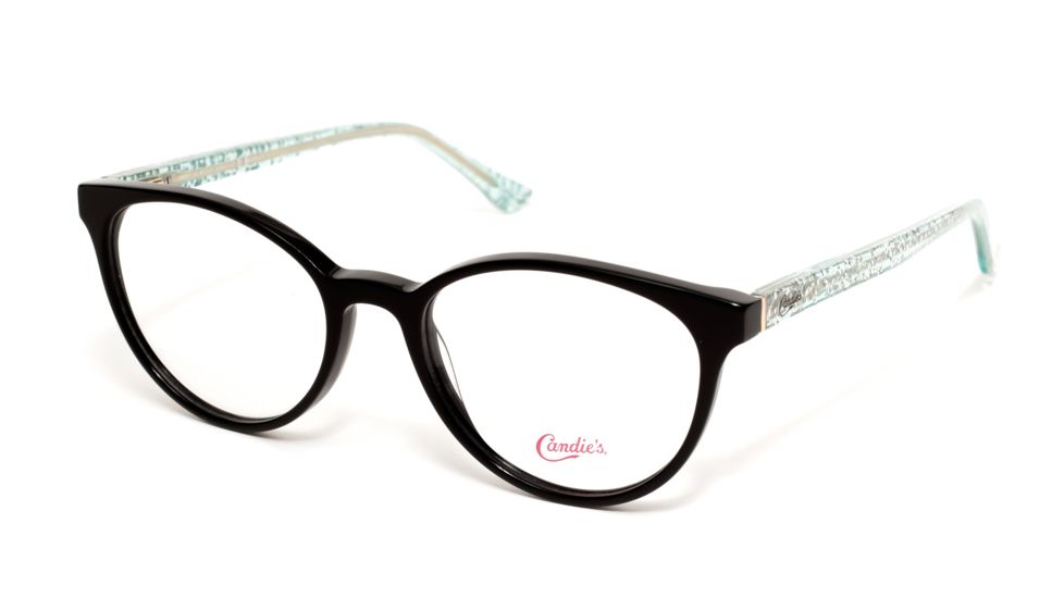 Candies CA0165 Progressive Prescription Eyeglasses - Shiny Black Frame, Shiny Black Lenses, 52 mm Lens Diameter CA016552001