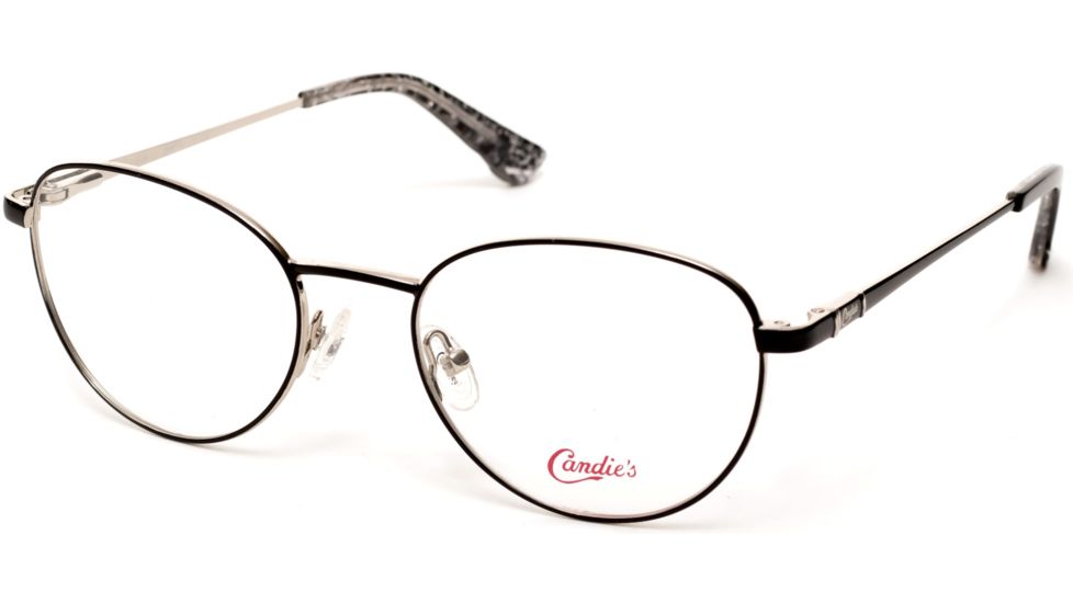 Candies CA0168 Prescription Eyeglasses - Shiny Black Frame, Shiny Black Lenses, 50 mm Lens Diameter CA016850001