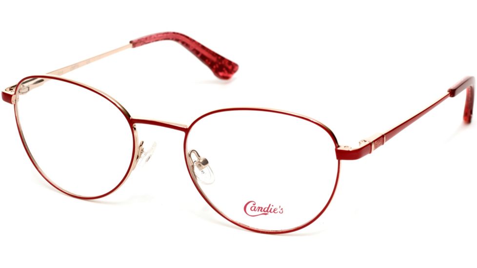 Candies CA0168 Prescription Eyeglasses - Shiny Red Frame, Shiny Red Lenses, 50 mm Lens Diameter CA016850066