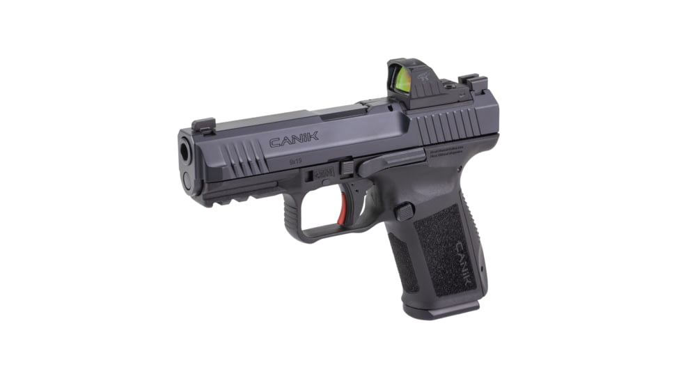 Canik Mete SF One Semi Auto Pistol, 9mm Luger, 4.2 inch Barrel, Fixed, Black, Polymer, Black, 15 Round Capacity w/Mecanik MO1 Optic, HG5637OSVN