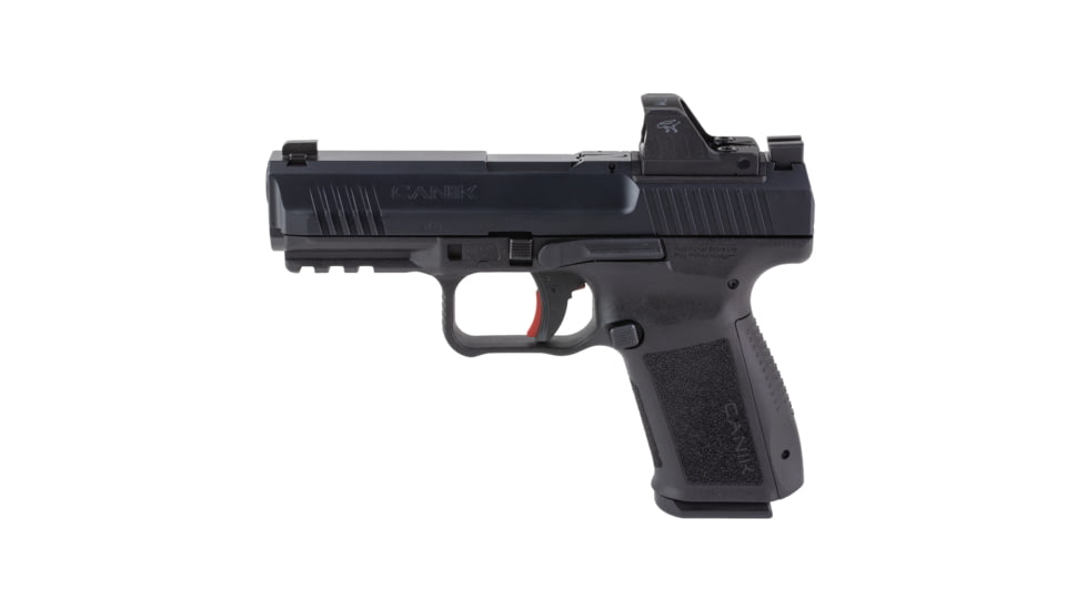 Canik Mete SF One Semi Auto Pistol, 9mm Luger, 4.2 inch Barrel, Fixed, Black, Polymer, Black, 15 Round Capacity w/Mecanik MO1 Optic, HG5637OSVN