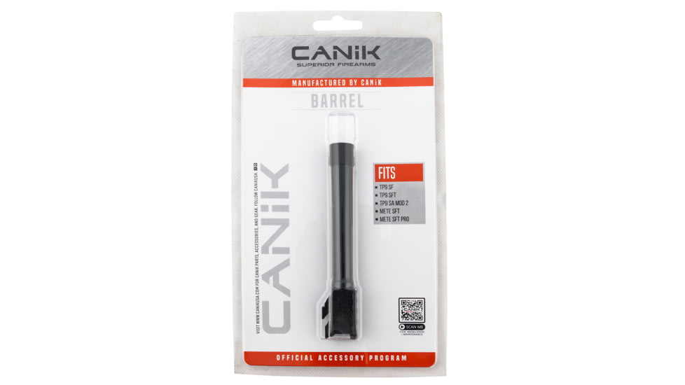 Century Arms TP9 Full Size Match Grade Barrel, Canik, TP9SF/Mete SFT, 9mm Luger, Black Melonite, PACN0022