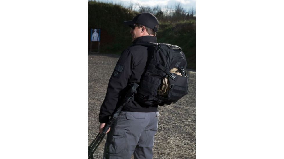 Cannae Legion Elite Day Pack w/ Helmet Flap, Black, Medium CPG-BP-LEGELT-M-B