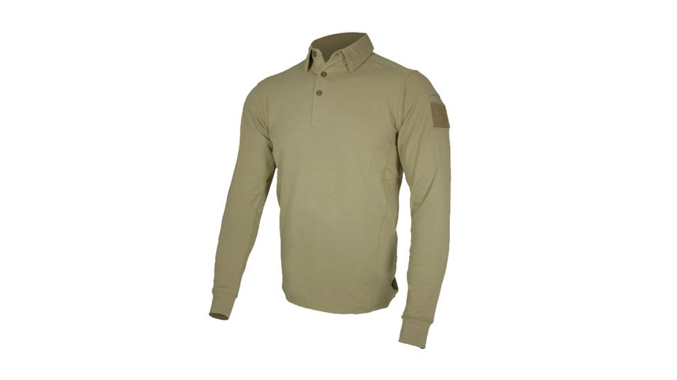 Cannae Pro Gear Long Sleeve Professional Operator Cotton Polo, Khaki, 2XL CPG-APS-PLC-2XL-K