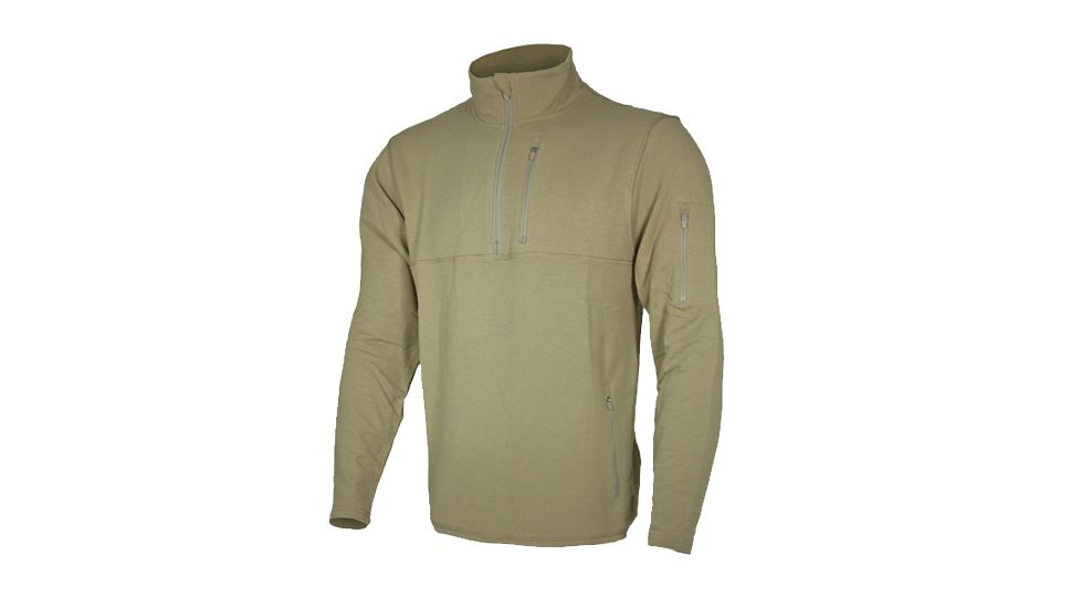 Cannae Pro Gear Rig 1/2 Zip Pullover Fleece, Khaki, L, CPG-APS-RIG-L-K