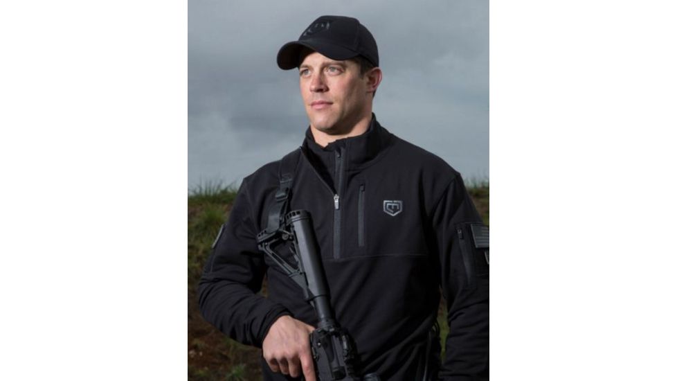 Cannae The Rig 1/2 Zip Pullover Fleece, Black, 2XL- Large CPG-APS-RIG-2XL-B