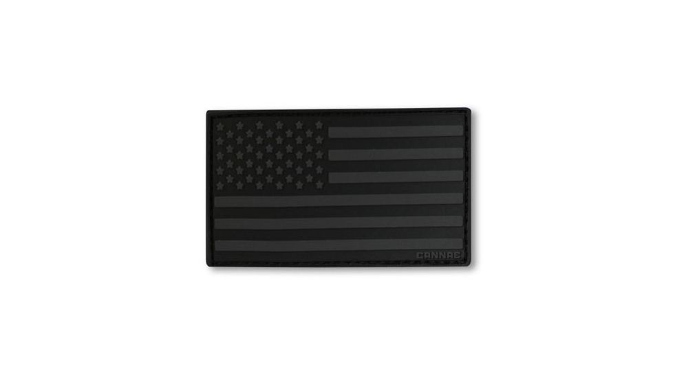 Cannae USA Velcro Patch - Left Arm, Black, Medium CPG-ACS-USAL-B