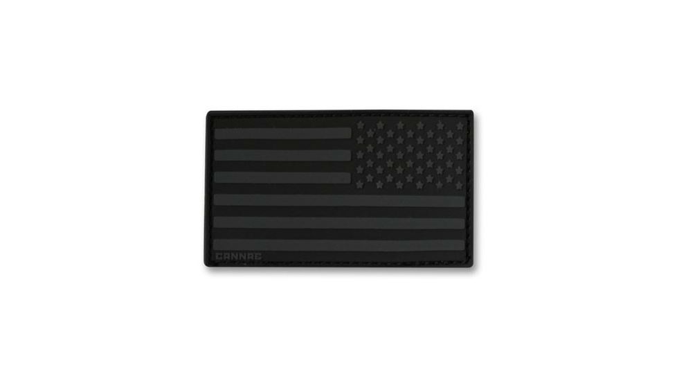 Cannae USA Velcro Patch - Right Arm, Black, Medium CPG-ACS-USAR-B