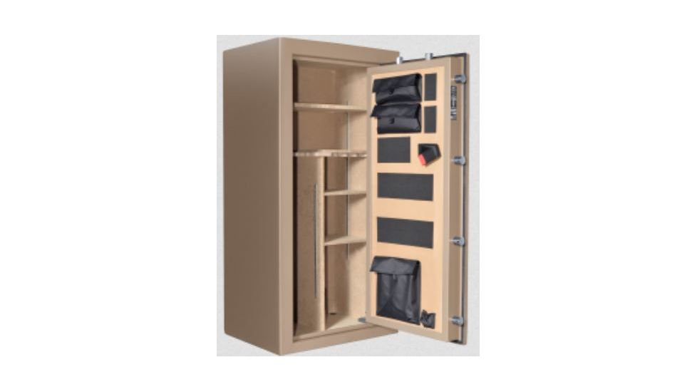 Cannon Safe Safe 24 Gun, Hammertone Beige/Chrome, 24 gun CA23-H3FDC-15