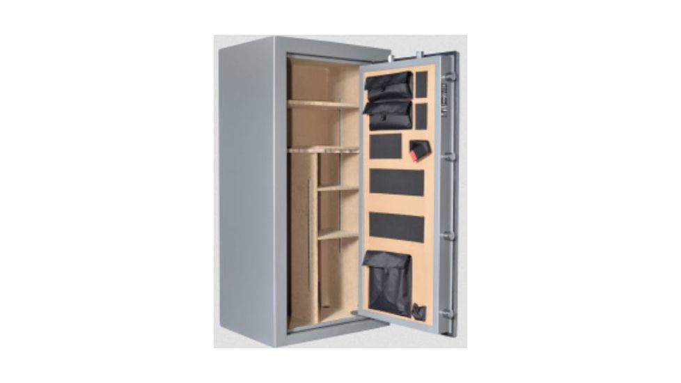 Cannon Safe Safe 24 Gun, Hammertone Gray/Chrome, 24 gun CA23-H2FDC-15