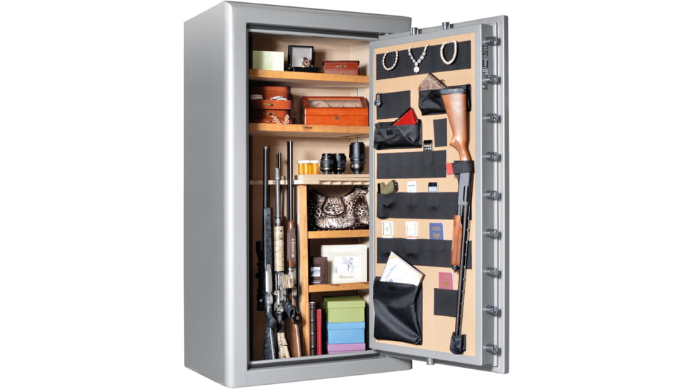 Cannon Safe Commander 43 Fireproof 36 Gun Safe, 72x40x28in - Hammertone, Gray/Chrome CO43-H2FDC-13