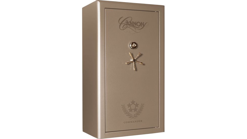 Cannon Safe Commander 43 Fireproof 36 Gun Safe, 72x40x28in - Hammertone Beige/Brass CO43-H3FDB-13