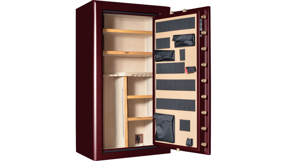 Cannon Safe Commander 43 Fireproof 36 Gun Safe, 72x40x28in - Hammertone Burgundy/Brass CO43-H5FDB-13
