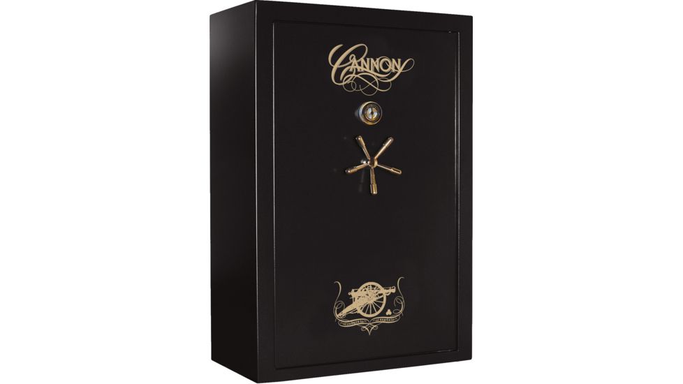 Cannon Safe Deluxe 33 Fireproof 36 Gun Safe, 60x40x24in - Hammertone Black/Brass CA33-H1FDB-13