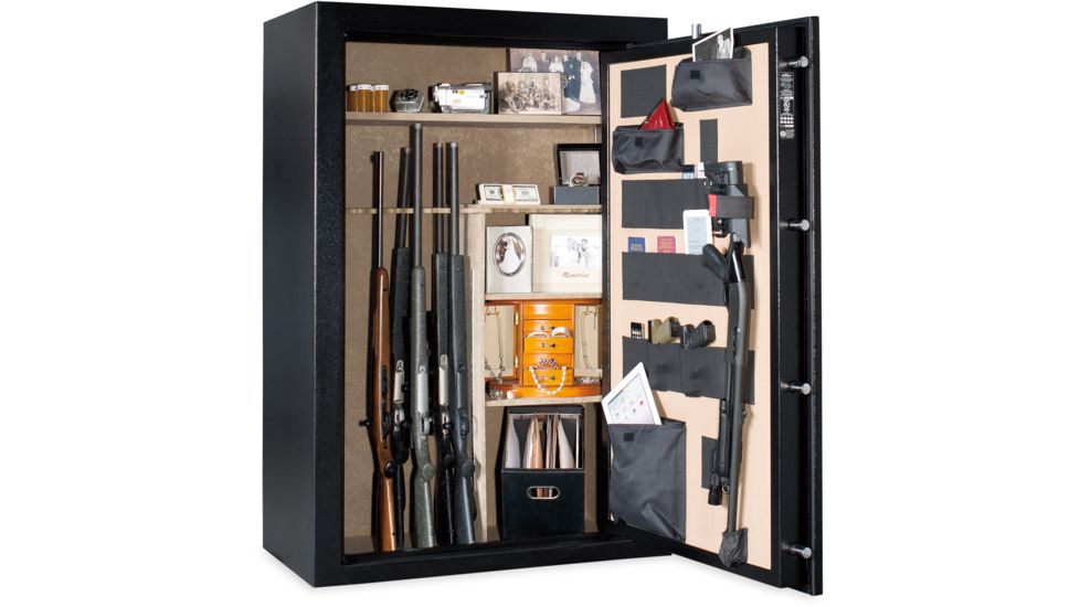 Cannon Safe Patriot P40 48 Gun Electronic Safe, 59x40x22in - Hammertone Black/Chrome P40HR-H1TEC-13